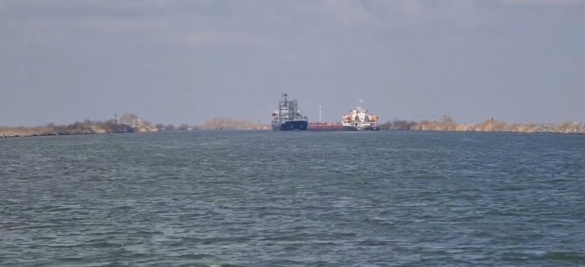 coliziune între două nave maritime, foto: Facebook/ Mihai Călin 