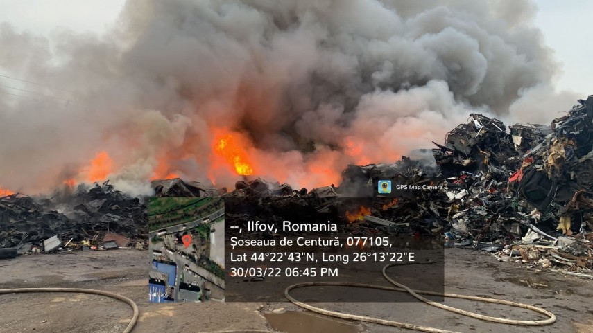 Incendiu, foto: Facebook/ Garda Națională de Mediu 