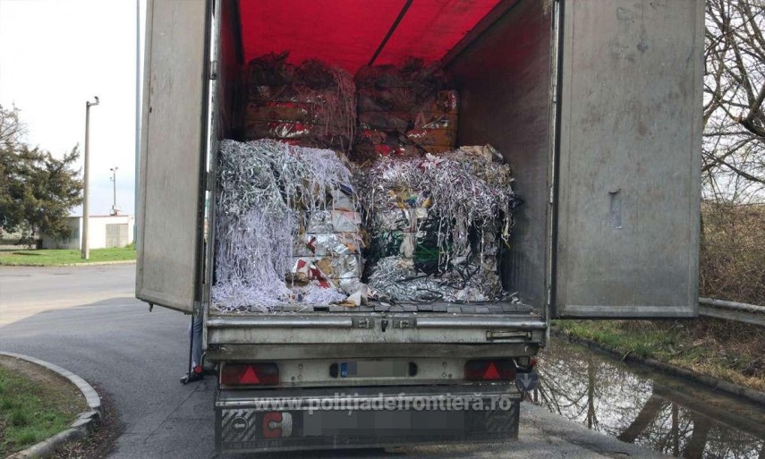 Tirul cu deșeuri, foto: Poliția de Frontieră