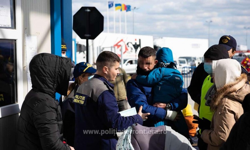 Traficul la frontieră în data de 4 aprilie 2022. Foto: Poliția de Frontieră