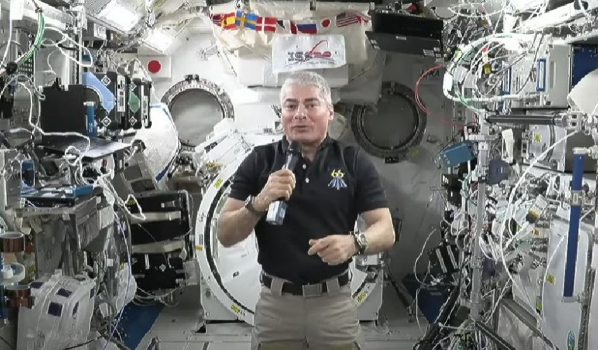 Astronautul american Mark Vande Hei Foto captură Youtube