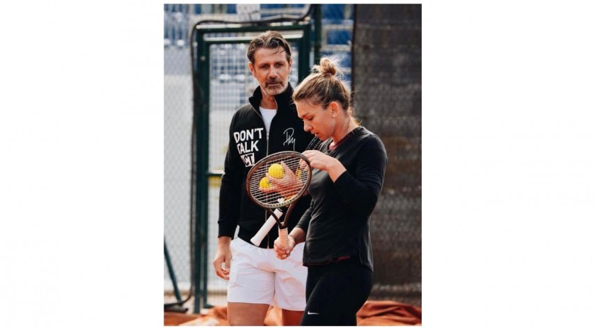 Simona Halep și Patrick Mouratoglu. Foto: Facebook/Simona Halep