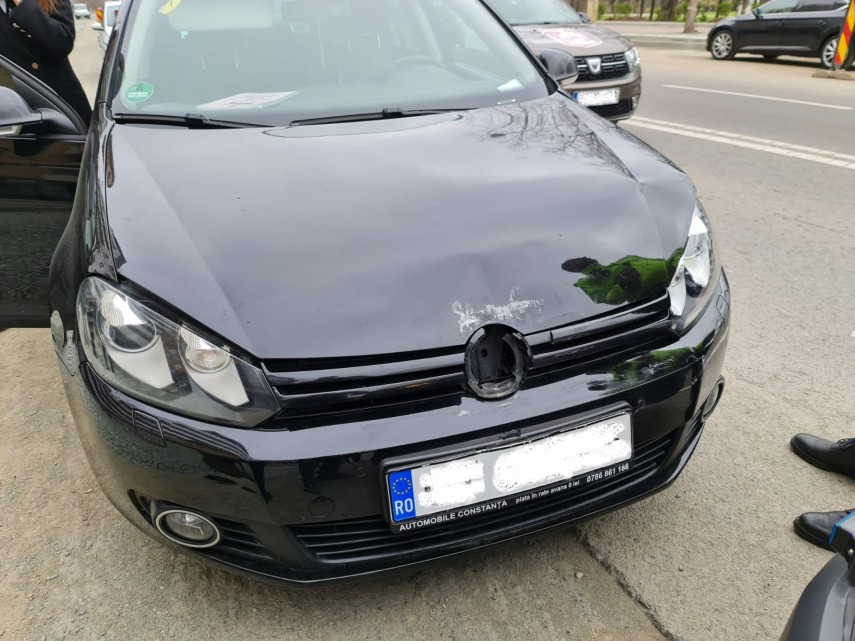 Autoturism implicat în accident, foto: ZIUA de Constanța