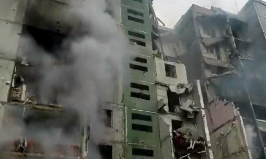 Bombardamente în Ucraina. Foto: Captură Twitter