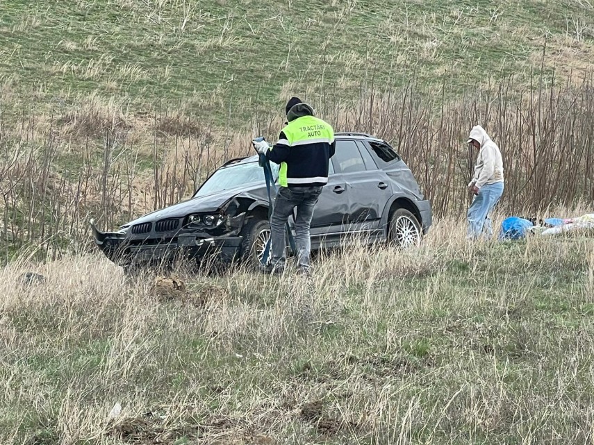 Accident rutier în apropiere de Popasul tașaul din județul Constanța. Foto: ZIUA de Constanța