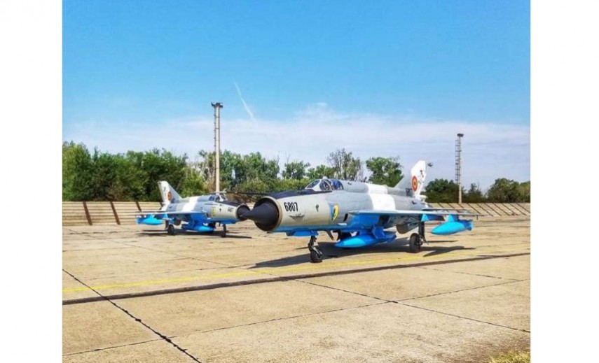 Aeronavă MiG-21 LanceR, aparţinând Bazei 86 Aeriană Borcea Foto/ Bazei 86 Aeriană Borcea