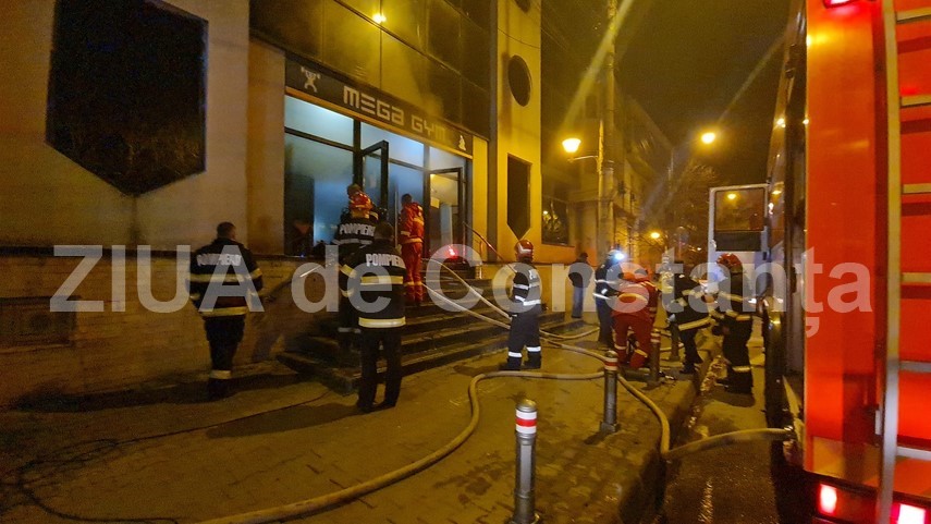 Incendiu la o sala de fitness die pe strada Soveja din Constanta (foto + video)   
