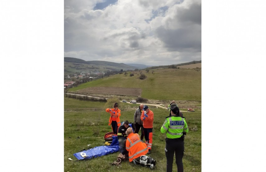 Accident cu parapanta. foto: ISU Cluj