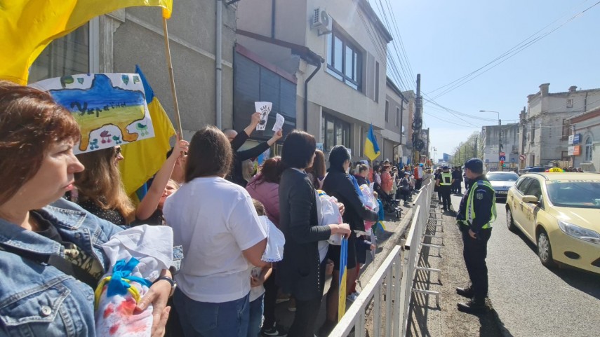 Imagine de la protest, foto ZIUA de Constanța