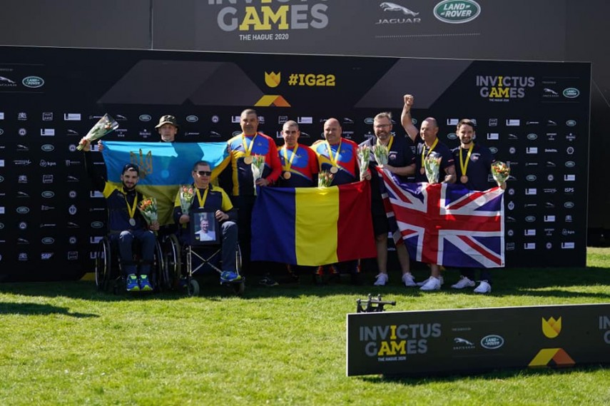 Medalie de aur obținută de echipa României la Invictus Games Haga. Foto:Laurențiu Turoi/Facebook/MAPN