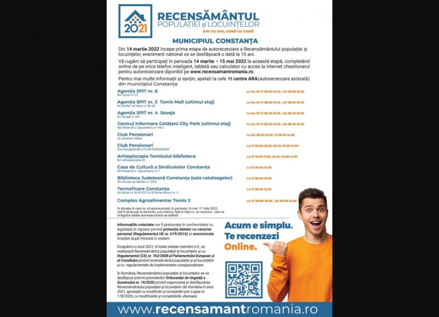 Recensământ. Foto: Primăria Constanța