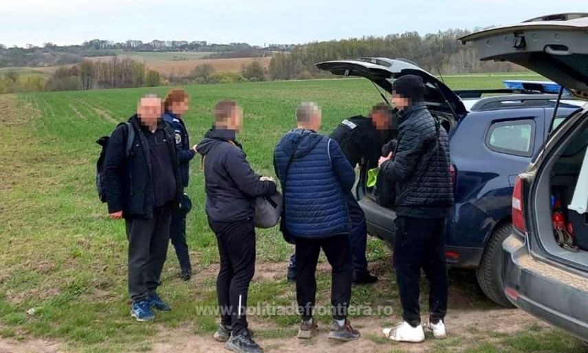 Cetățeni ucraineni depistați la frontieră. Foto: Poliția de Frontieră