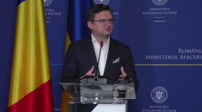 Dmytro Kuleba, foto: captură video Facebook/ Ministerul Afacerilor Externe/ Ministry of Foreign Affairs, Romania 