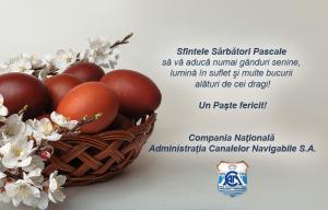 Compania Naţională Administraţia Canalelor Navigabile S.A., mesaj de Paște  