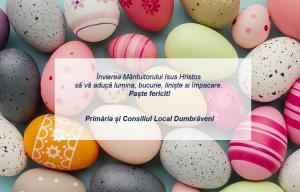 Primăria și Consiliul Local Dumbrăveni, mesaj de Paște 