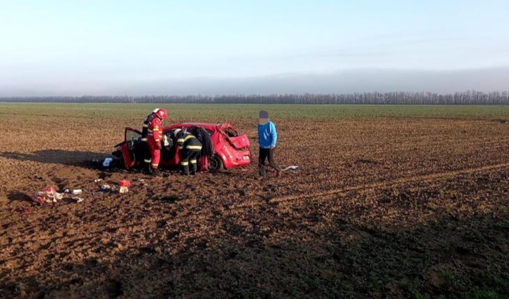 Accident Ialomiţa. Foto: ISu Ialomiţa