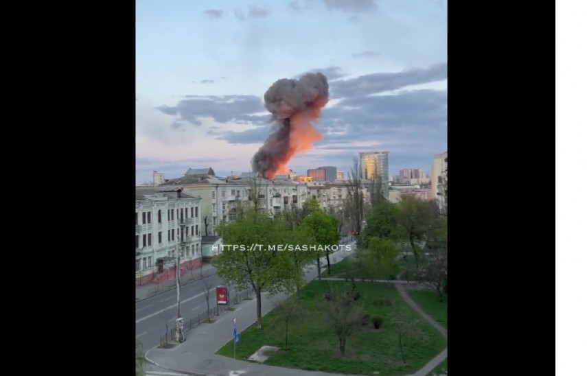 Imagine surprinsă în timpul unei explozii Foto captură video Twitter