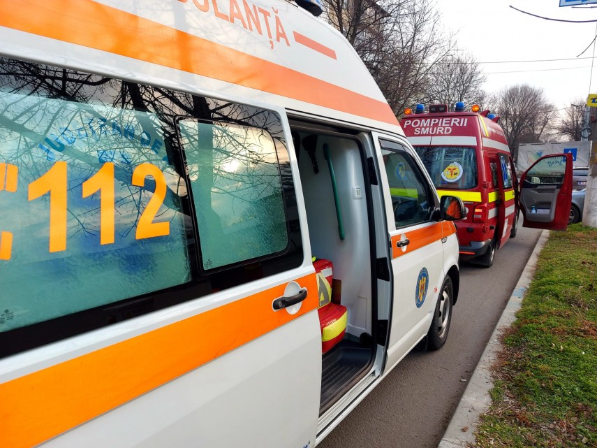 Accident rutier strada Pandurului. Foto cu rol ilustrativ: ISU Giurgiu