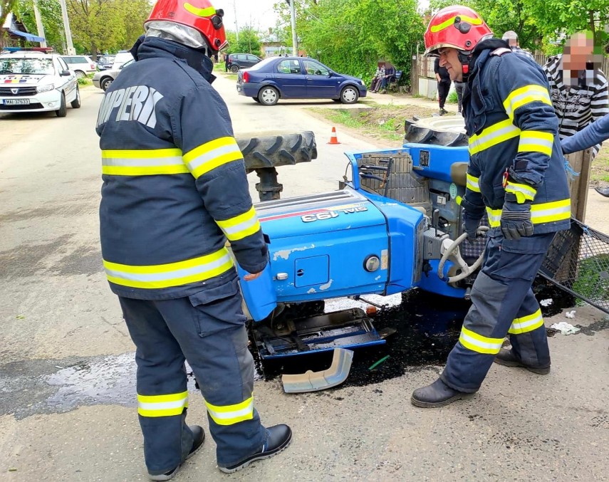 Accident în județul Giurgiu. Foto: ISU Giurgiu