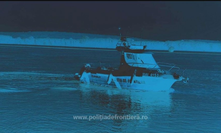 Patru bărbați aflați în pericol de înec, foto: Poliția de Frontieră 