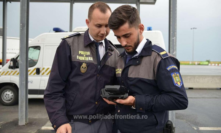 Polițiști de Frontieră în Vama Nădlac. Foto: Poliția de Frontieră