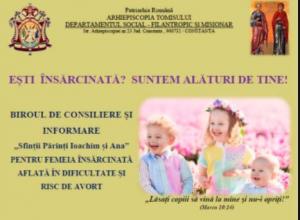 Arhiepiscopia Tomisului consiliază femeile însărcinate aflate în criză de sarcină