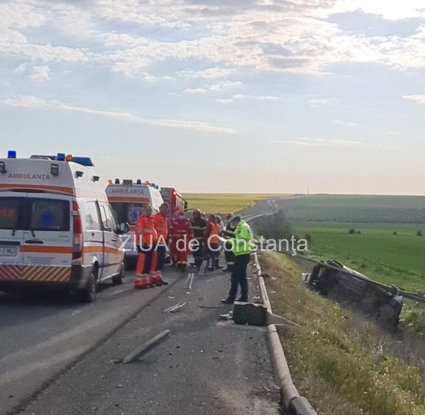 Accident autostrada. Foto: ZIUA de Constanța