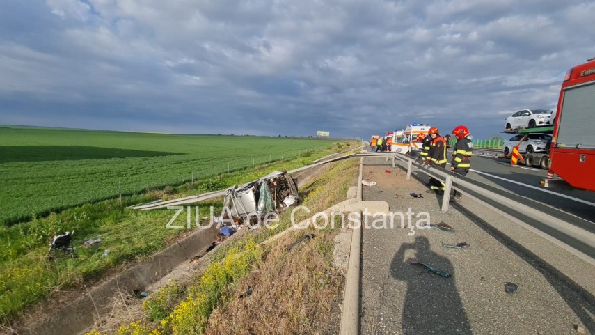Accident autostrada A2. Foto: ZIUA de Constanța