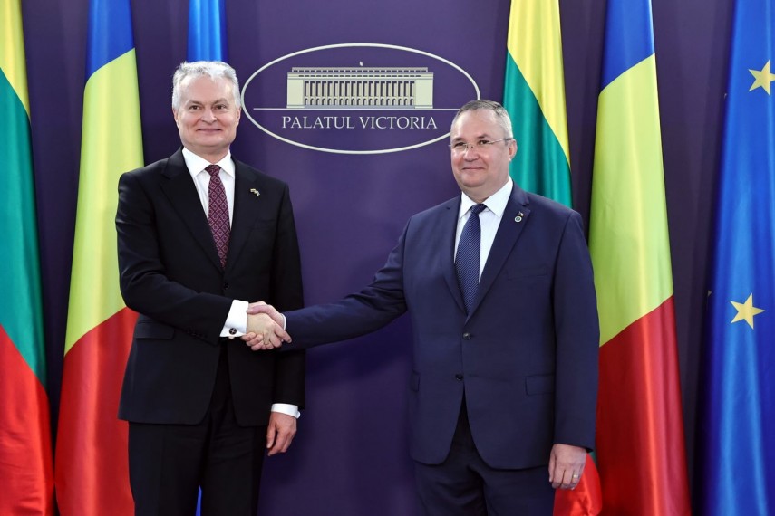Premierul Nicolae Ciucă și Președintele Lituaniei. Foto: facebook/Guvernul României