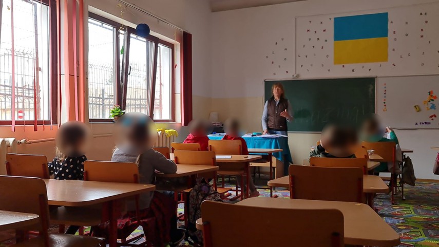 Elevi din Ucraina în școală din Constanța. Foto: ZIUA de Constanța