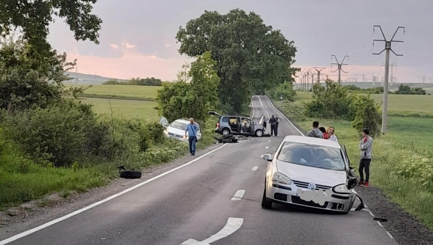 Accident rutier pe DN 22 E 87. foto: IPJ Tulcea