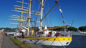 Portul Militar Constanța. Nava – școală „Mircea” se întoarce acasă