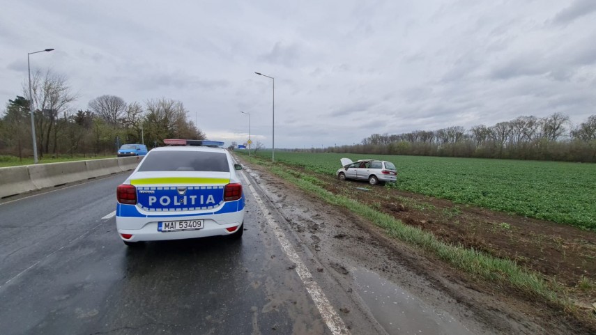 Accident rutier la intrare in localitatea Valu lui Traian, judetul Constanta