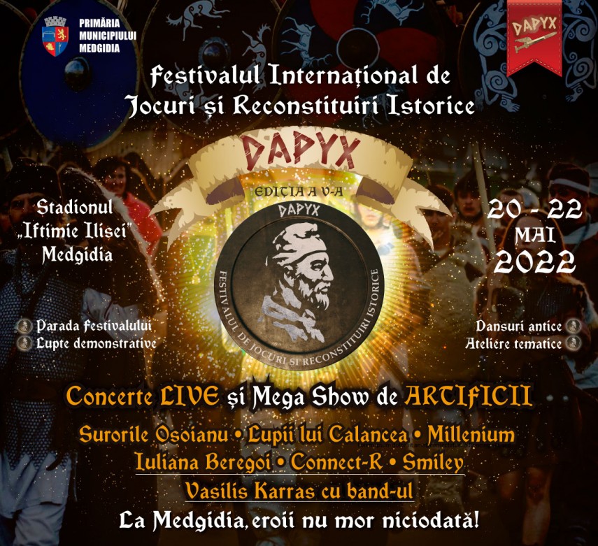 Medgidia: Cea de-a V-a editie a Festivalului de Jocuri si Reconstituiri Istorice - DAPYX se apropie de start