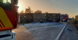 Autobuz plin cu români, răsturnat în Spania. Două persoane au murit și altele sunt grav rănite