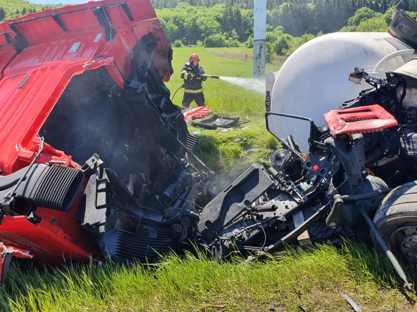 Accident rutier grav în județul Cluj. Foto: ISU Cluj