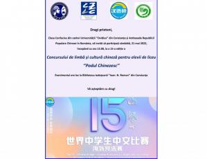 Concurs de limbă și cultură chineză pentru liceeni, la Biblioteca Județeană Constanța