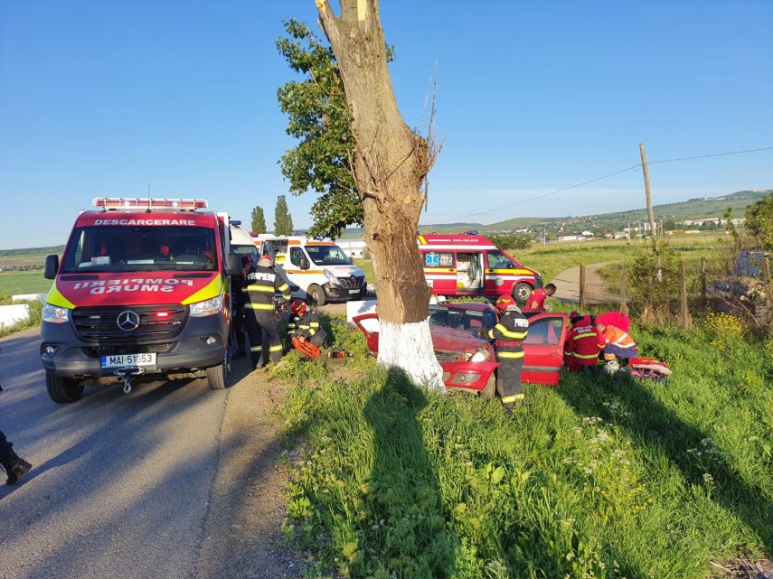 Accident rutier Iași. Foto: ISU Iași