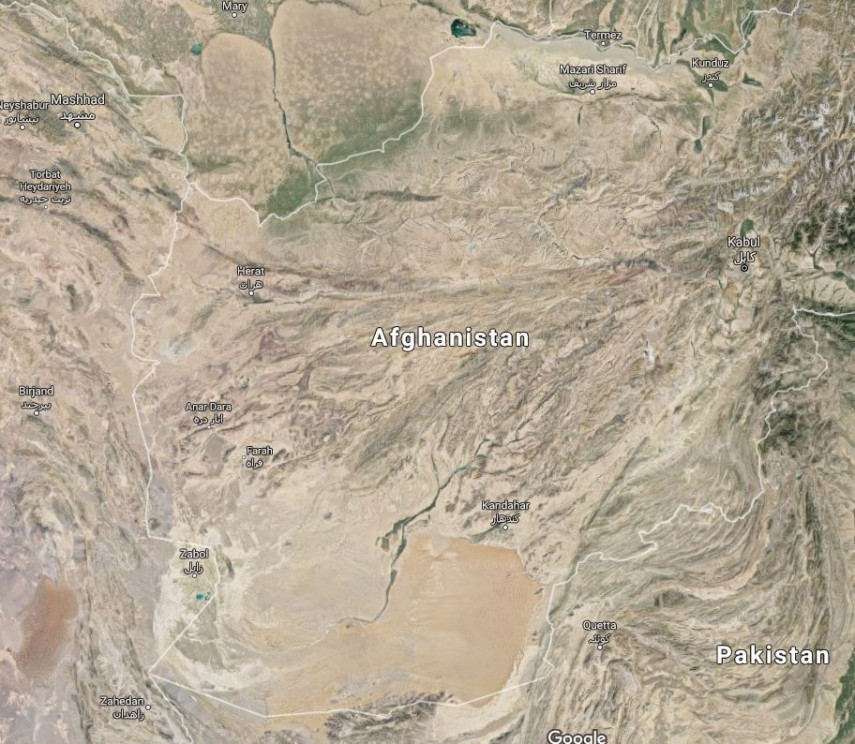 Afganistan. Foto: Google Maps