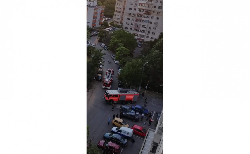 Incendiu în Tomis Nord. Foto. ISU Dobrogea