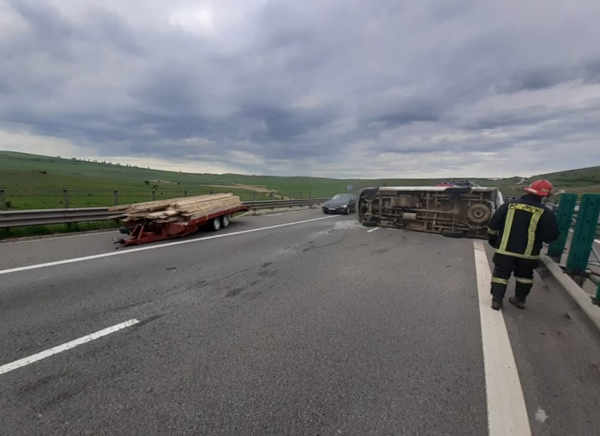 Accident autostrada. Foto: ISU Cluj