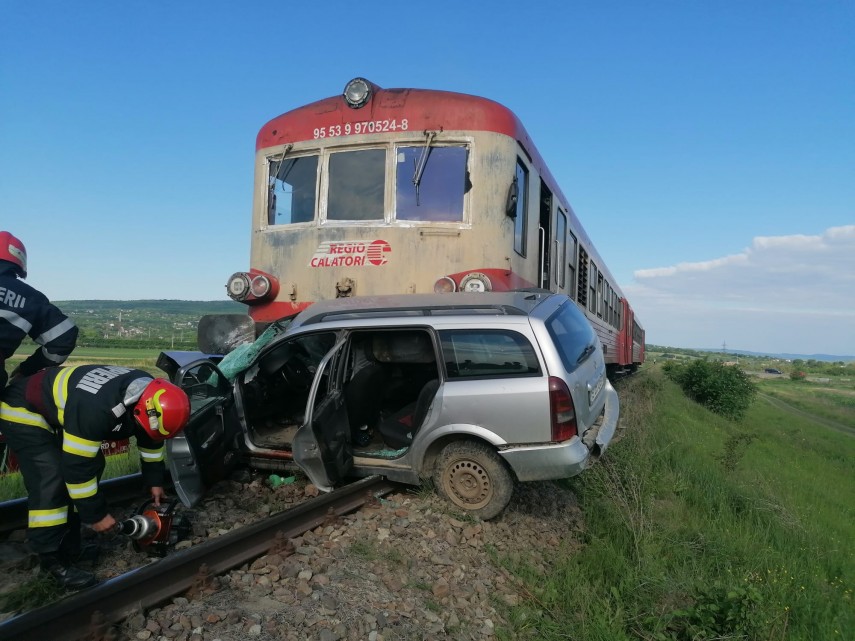 Accident feroviar. Foto: ISU Iași