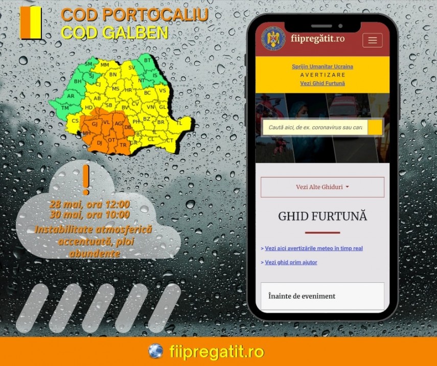 Fii pregătit!, foto: facebook/ IGSU - Inspectoratul General pentru Situatii de Urgenta, Romania