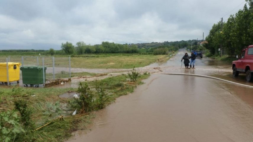 Imagine de la o inundație, foto: ISU Tulcea 