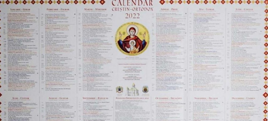 Calendar creștin -ortodox, foto: basilica.ro