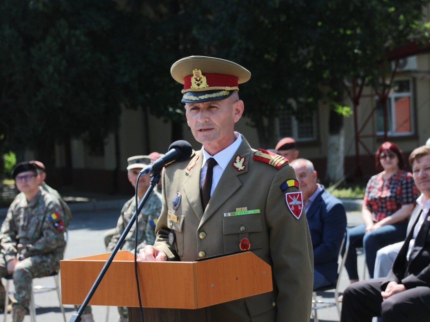 Ceremonie de trecere în rezervă. foto: facebook/Brigada 9 Mecanizată Mărășești /Soldat Alin IONIȚĂ
