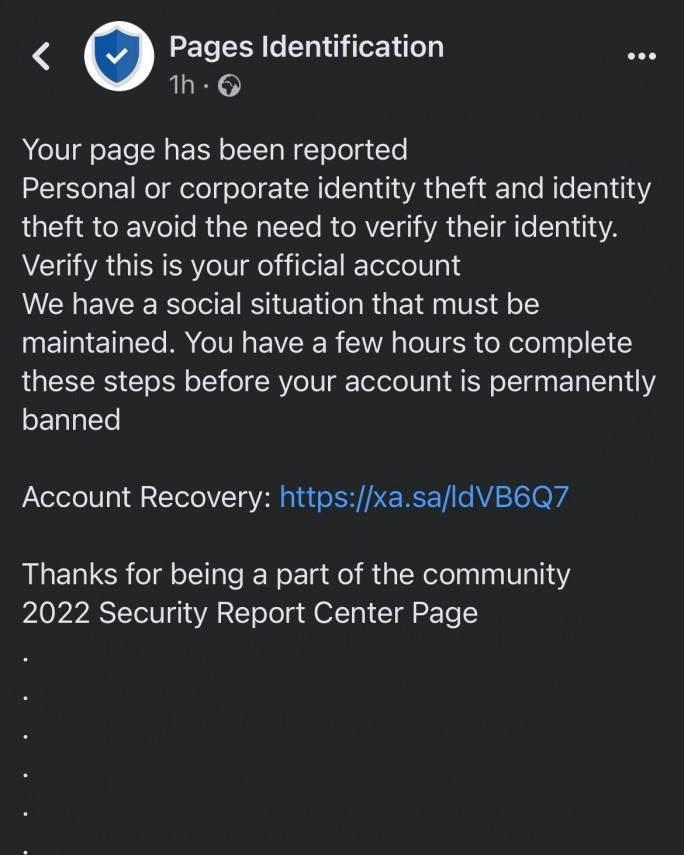Postare înșelătoare, foto: Facebook/ Directoratul Național de Securitate Cibernetică - DNSC