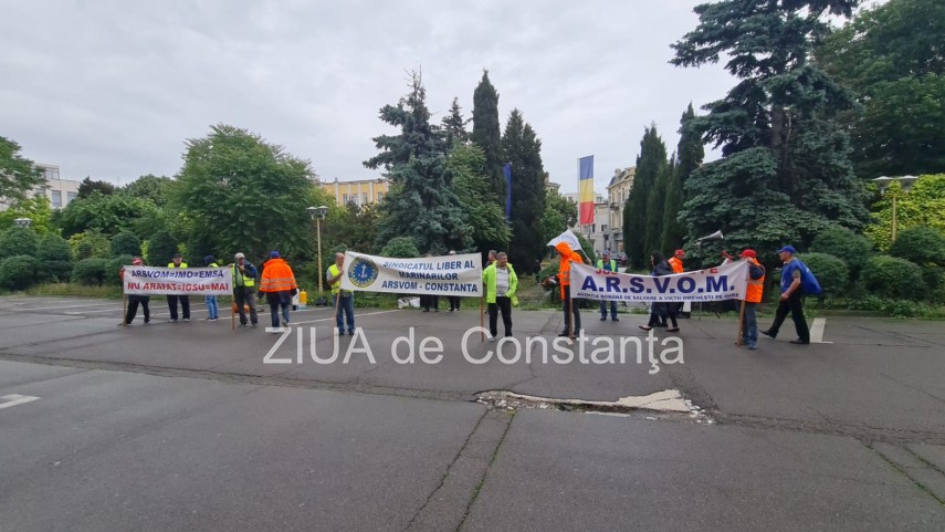 Protest ARSVOM. Foto: ZIUA de Constanța