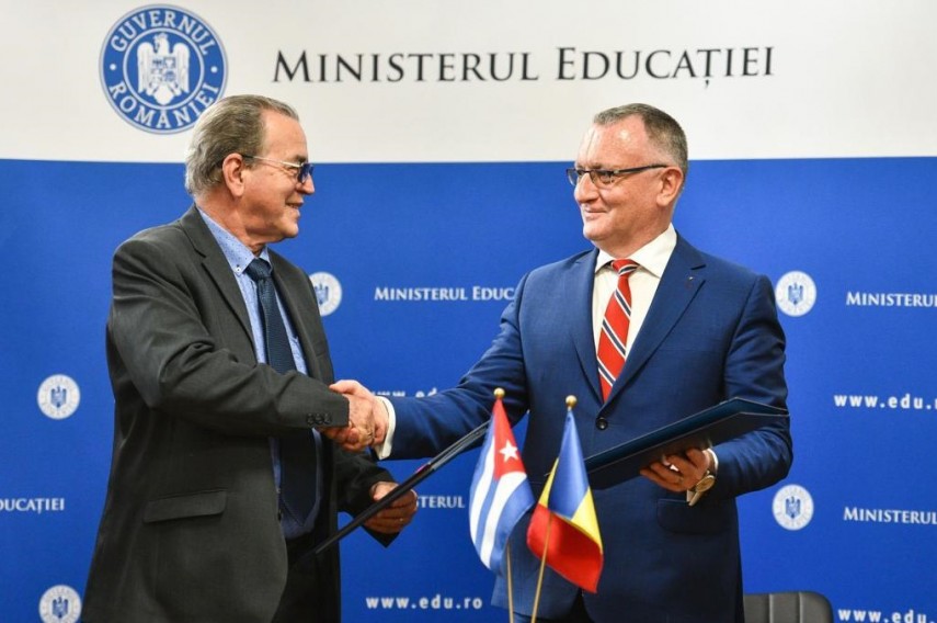 Miniștrii Educației din românia și Cuba. Foto: Ministerul Educației