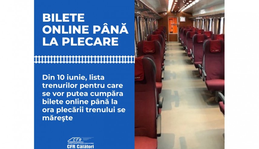 Bilete online. Foto: Facebook/CFR Călători